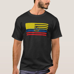 Ecuadoriaanse Amerikaanse vlag Amerika Ecuador USA T-shirt