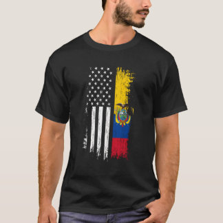 Ecuadoriaanse Amerikaanse Vlaggenprijs Ecuador Ver T-shirt