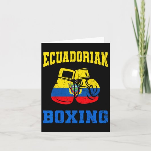 Ecuadoriaanse boxing Ghandschoenen Ecuador Pride B Kaart (Voorkant)