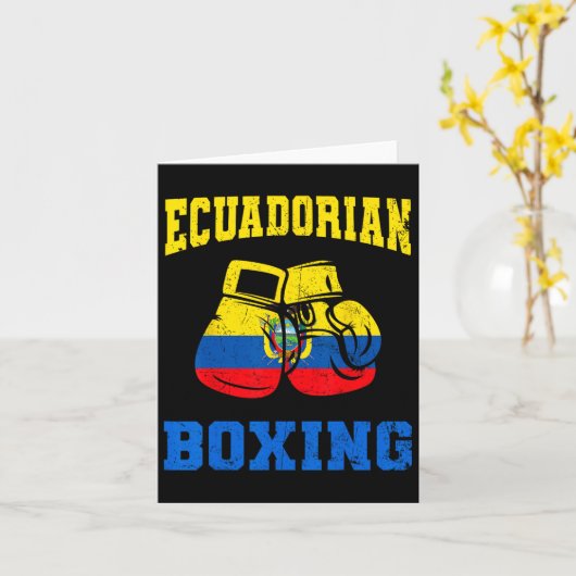 Ecuadoriaanse boxing Ghandschoenen Ecuador Pride B Kaart (Gele Bloem)