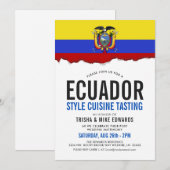 Ecuadoriaanse cuisine | Flag White Invite Kaart (Voorkant / Achterkant)