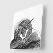 Ecuadoriaanse kluizenaar krab Coenobita Compressus Vierkante Klok (Hoek)