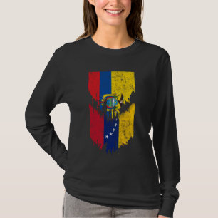 Ecuadoriaanse Venezolaanse vlaggen gescheurd Ecuad T-shirt