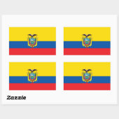 Ecuadoriaanse vlag rechthoekige sticker (Vel)