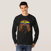 Ecuadorian Flag Bloodhound Dog Ecuador Pocket T-shirt (Voorkant volledig)