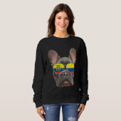 Ecuadorian Flag French Bulldog Dog Ecuador Pocket Trui (Voorkant volledig)