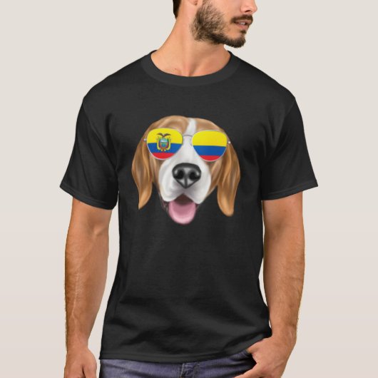 Ecuadorian Flag Harrier Dog Ecuador Pocket T-shirt (Voorkant)