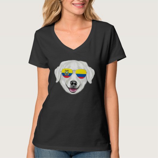 Ecuadorian Flag Kuvaszok Dog Ecuador Pocket T-shirt (Voorkant)