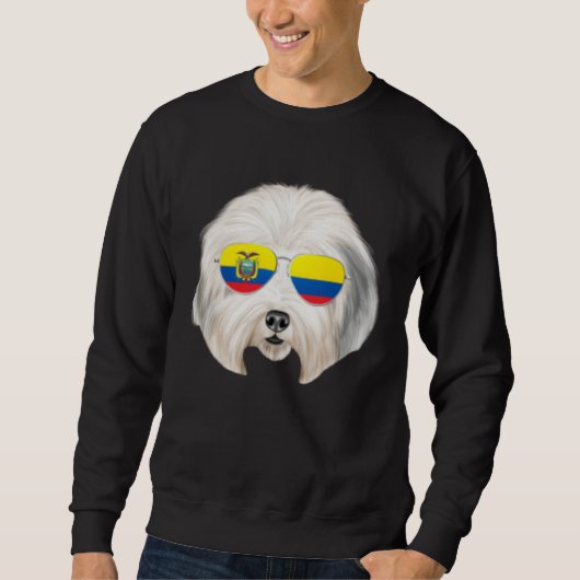 Ecuadorian Flag Old English Sheepdog Dog Ecuador P Trui (Voorkant)