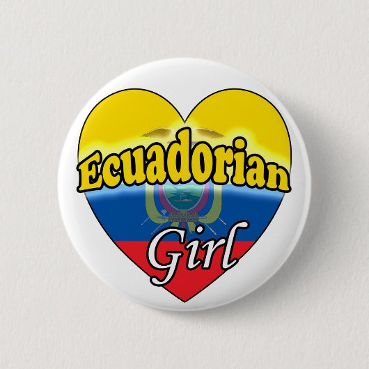 Ecuadorian Girl Ronde Button 5,7 Cm (Voorkant)