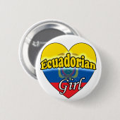 Ecuadorian Girl Ronde Button 5,7 Cm (Voorkant /achterkant)