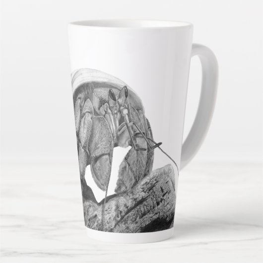 Ecuadorian Hermit Crab Art Coenobita Compressus Latte Mok (Rechterhoek)