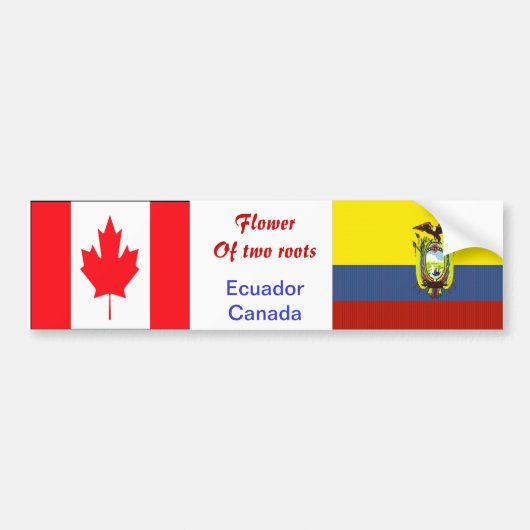 Ecuaradoriaans-canadese bumperstickers (Voorkant)