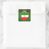 Ecuatoriale vlag van Guinee Vierkante Sticker (Tas)