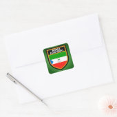 Ecuatoriale vlag van Guinee Vierkante Sticker (Envelop)