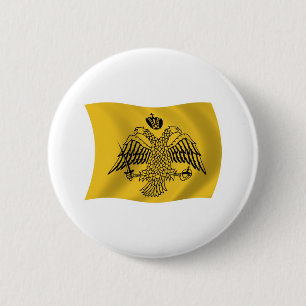Ecumenische Patriarchenvlag Knop Ronde Button 5,7 Cm