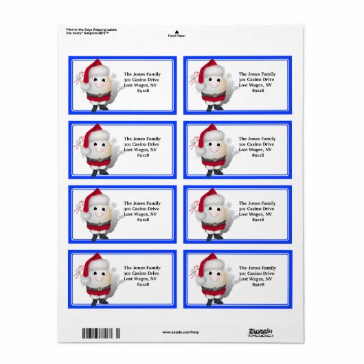 Ecustrarmeure kerst etiket (Full Sheet)