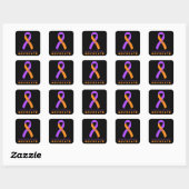 Eczema Advocate Black Square Sticker (Vel)