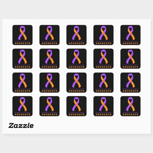 Eczema Advocate Black Square Sticker (Vel)