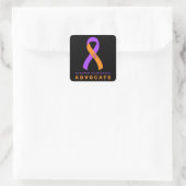 Eczema Advocate Black Square Sticker (Tas)