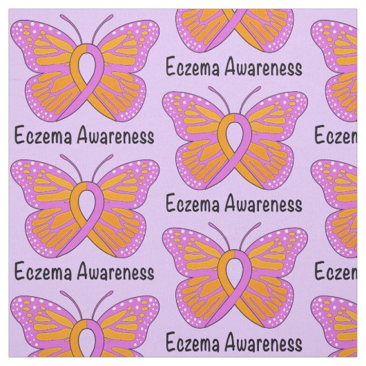 Eczema Awareness Butterfly of Hope Stof (Swatch)