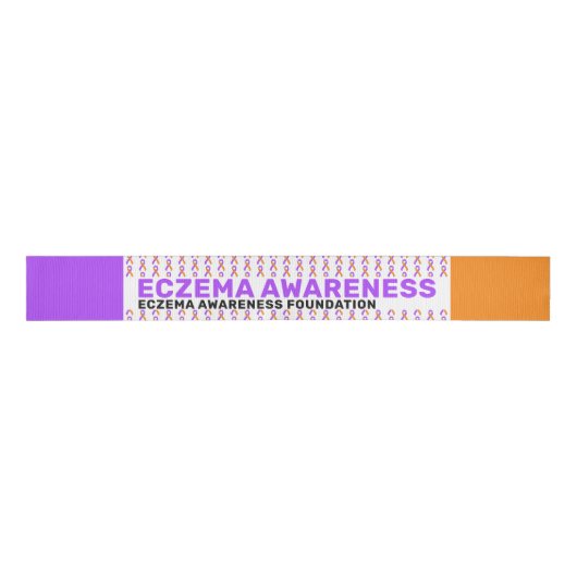 Eczema Awareness Pattern Ribbon Grosgrain Lint (Voorkant)