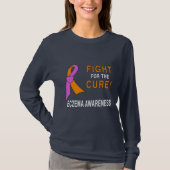 Eczema Awareness: Vecht voor de Cure! T-shirt (Voorkant)