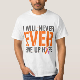 Eczema psoriasis ik zal nooit mijn mond opgeven t-shirt