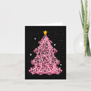 Ed4d Roze Lint Kerstboom Merry Xmas Breast Kaart