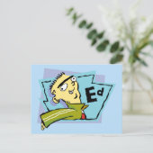 Ed Character Graphic Briefkaart (Staand voorkant)