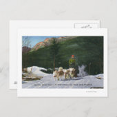 Ed Clark's Eskimo Dog Ranch, Dogsledding Briefkaart (Voorkant / Achterkant)