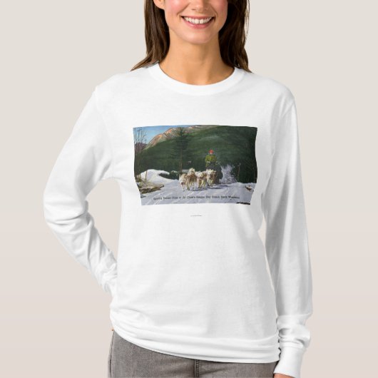 Ed Clark's Eskimo Dog Ranch, Dogsledding T-shirt (Voorkant)