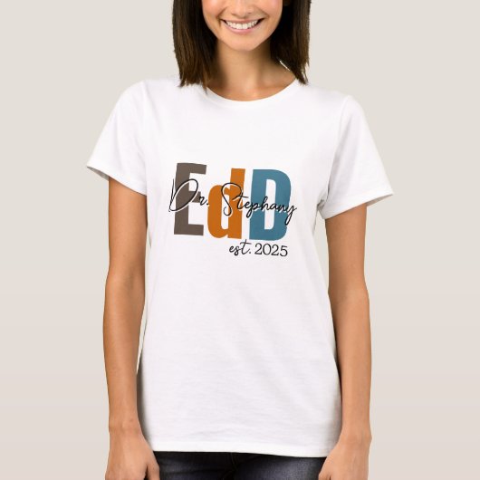Ed.D Afstuderen doctoraat T-shirt (Voorkant)