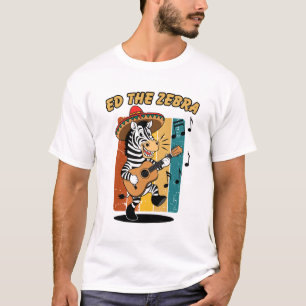 Ed de Zebra Cartoon Animal Natuur Oerwoud Humor T-shirt