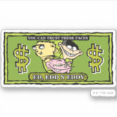 Ed, Edd, n Eddy Dollar Bill Sticker (Voorkant)
