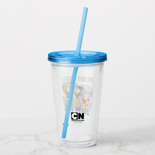 Ed, Edd, n Eddy Hand Signs Acryl Drinkbeker (Achterkant)