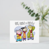 Ed, Edd, n Eddy Hand Signs Briefkaart (Staand voorkant)