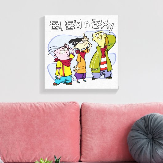 Ed, Edd, n Eddy Hand Signs Canvas Afdruk (Insitu (Woonkamer))