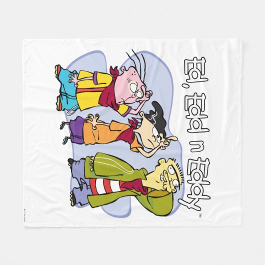 Ed, Edd, n Eddy Hand Signs Fleece Deken (Voorkant (Horizontaal))