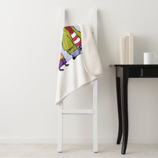 Ed, Edd, n Eddy Hand Signs Sherpa Deken (In situ)