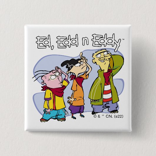 Ed, Edd, n Eddy Hand Signs Vierkante Button 5,1 Cm (Voorkant)