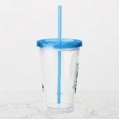 Ed, Edd, n Eddy op een Bike Acryl Drinkbeker (Rechts)