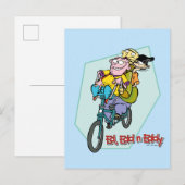 Ed, Edd, n Eddy op een Bike Briefkaart (Voorkant / Achterkant)