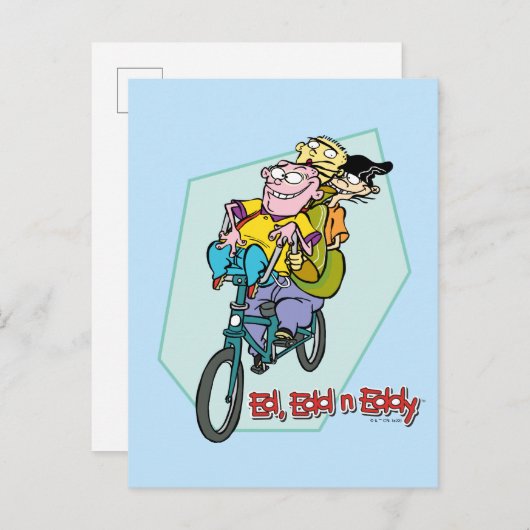 Ed, Edd, n Eddy op een Bike Briefkaart (Voorkant / Achterkant)