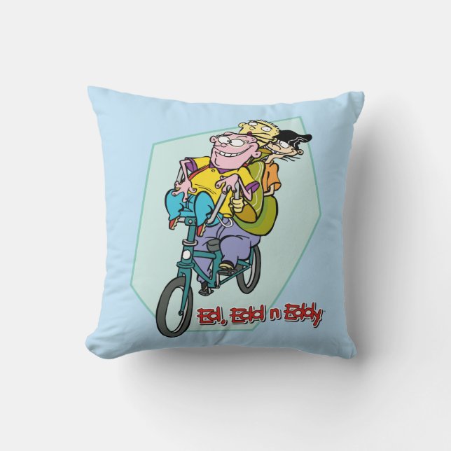 Ed, Edd, n Eddy op een Bike Kussen (Voorkant)