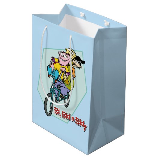 Ed, Edd, n Eddy op een Bike Medium Cadeauzakje (Achterkant Gekanteld)