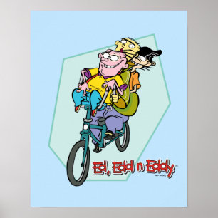 Ed, Edd, n Eddy op een Bike Poster
