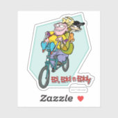 Ed, Edd, n Eddy op een Bike Sticker (Vel)