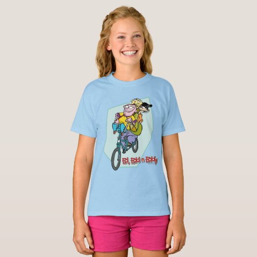 Ed, Edd, n Eddy op een Bike T-shirt (Voorkant volledig)