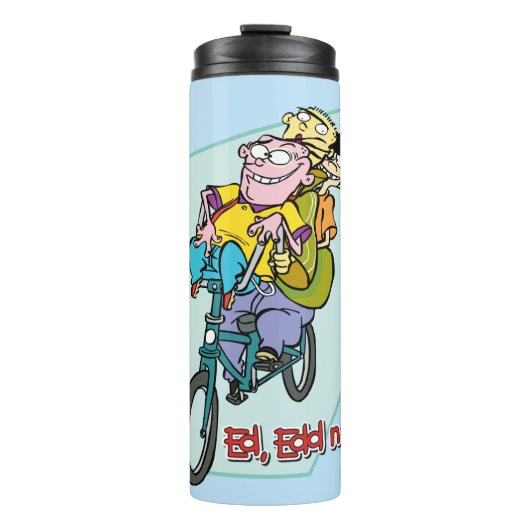 Ed, Edd, n Eddy op een Bike Thermosbeker (Voorkant)